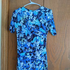Peter Pilotto Size M Blue/Purple Flower Midi